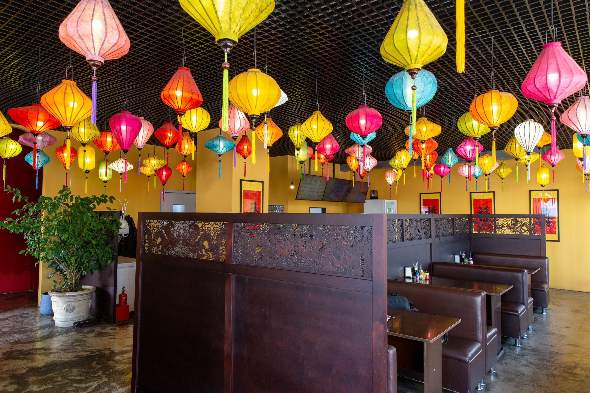 Viet Home Kitchen lantern dining space